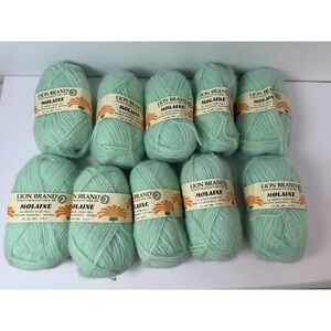 Lot of 10 Skeins of Lion Brand Molaine 3-Ply Mohair Look Yarn Italy 100% Acrylic